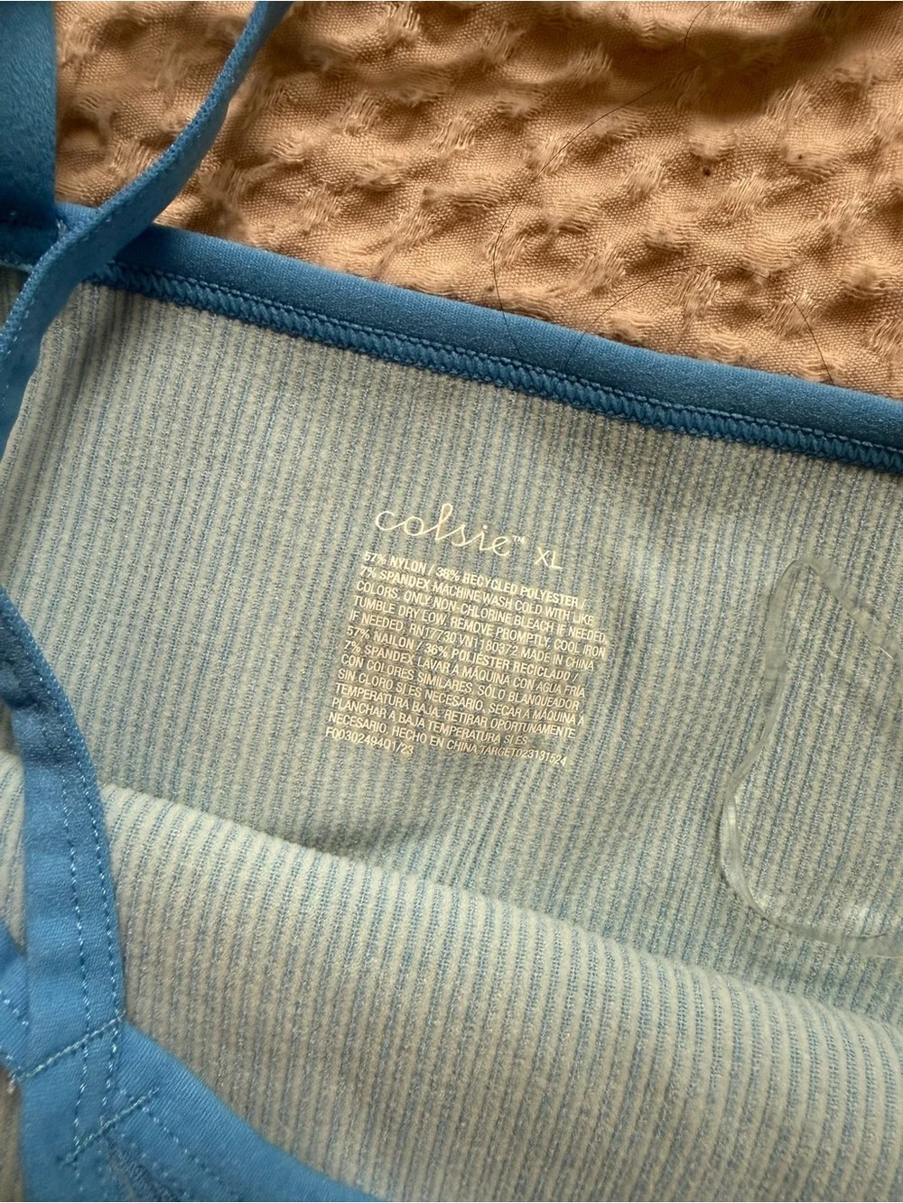 Colsie Light Blue Ribbed Cami Tank - Picture 2 of 2